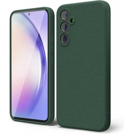 Samsung A24 5G Gummibelagd Mattgrönt Skal Kameraskydd Liquid - Grön
