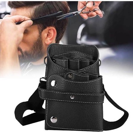 1 sort barber sakspose med bælte, holdbar, frisør