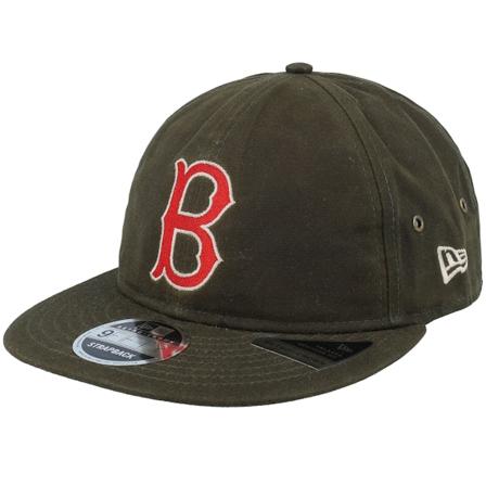 New Era - MLB Zelená snapback Kšiltovka - Boston Red Sox Waxed Canvas 9FIFTY Green Strapback @ Hatstore