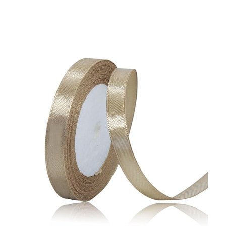 10 mm Ljus Champagnefärgad Band - 22 m Dekorativt Band - Presentband - Bilband
