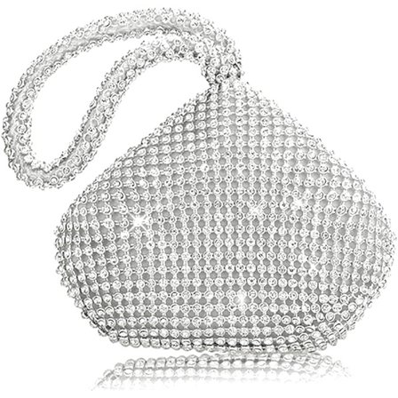 Damekveldveske Skinnende Rhinestones Lommebok Trekant Designer Ch