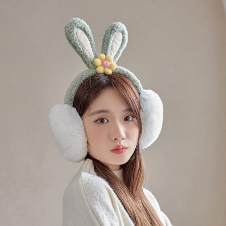 Grønne varme sammenklappelige ørevarmere til vinteren