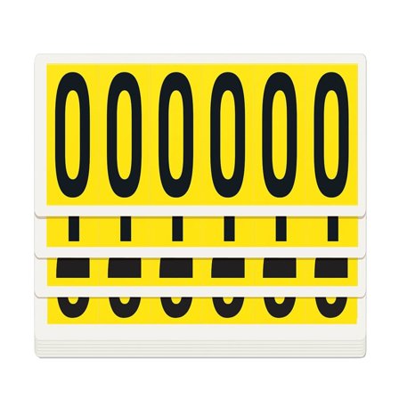 Self adhesive numbers 0-9, 90x38 mm
