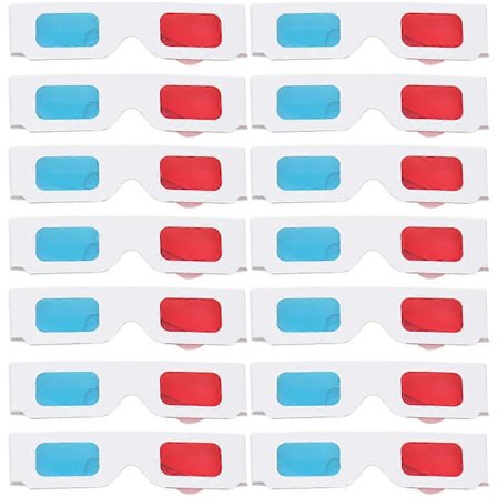 100 stk. 3D Pappbriller Universal Anaglyph Papir 3D Filmbriller