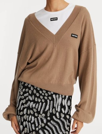 ROTATE Birger Christensen Short Sleeve T-Shirt - White - M