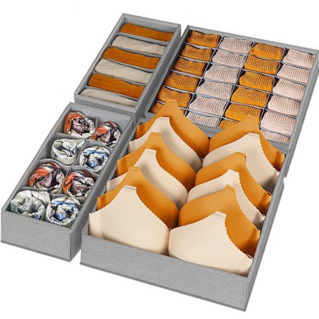 Lingerie Oppbevaringsboks 4 Sett BH Strømper Nonwoven Skuffesorterer