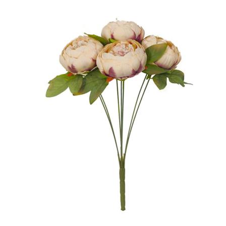 7 Huvuden Konstgjord Pion Blomma Bord Blommig Bröllopsfest Falska