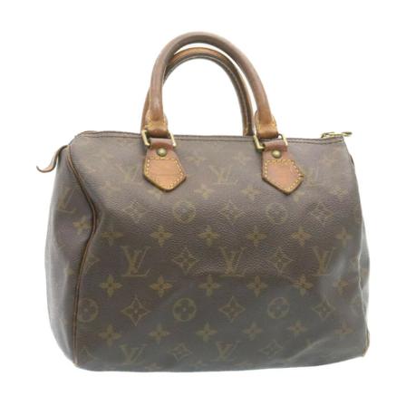 Louis Vuitton Vintage, Pre-owned Speedy 25 Monogram Handbag Bruin, unisex, Maat:ONE Size,leer