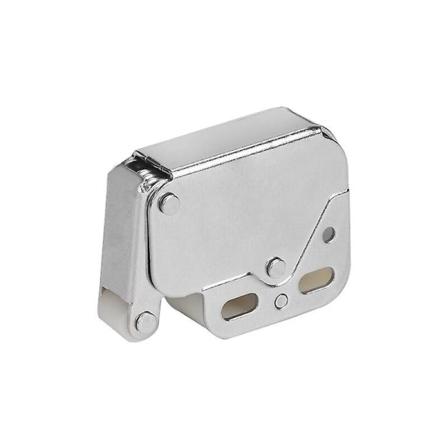 Mini Touch Latch -salvat lukot Keittiökaapin huonekaluihin Saranoitu ovi Paina avataksesi Kaapin ovet Valkoinen 5 kpl 30X28mm,