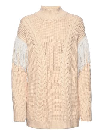 Simona Rianne Fringes Knit Beige Bruuns Bazaar