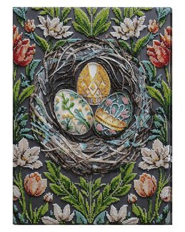 Perlebroderi Påskeæg - Abris Art