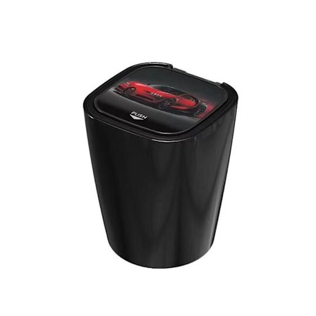 (Sort)Bilskål med LED-lys Bilskål Askebæger Bil A,ZQKLA