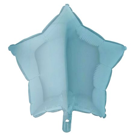 Folieballon Stjerne Pastel Blå