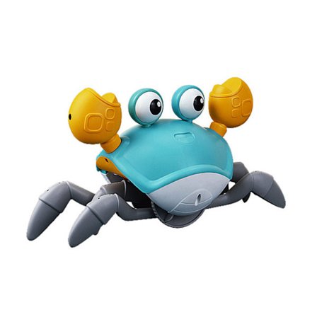 Krabbe legetøj med musikalsk lyd, lys, elektronisk gang, bevægelse, dans, sensorisk induktion, krabbe legetøj, grøn blå