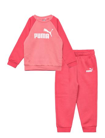 Minicats Ess Raglan Jogger Fl Sets Sweatsuits Rosa PUMA