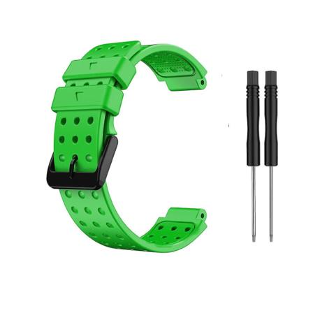 Urrem Blød Silikone 20 mm Urrem Udskiftning af håndledsrem til Garmin Approach S20/forerunner 220 230 235 630 620 735 Green