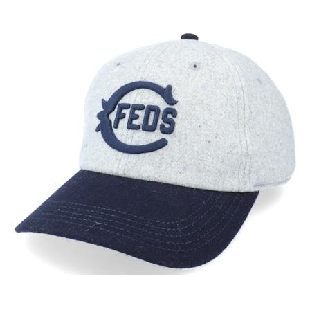 American Needle - Grijs unconstructed Cap - Chicago Federals Archive Legend Hther Gray/Navy Dad Cap @ Hatstore