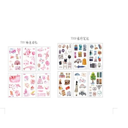 48Sheets Stickers Flower Stickers Washi Stickers