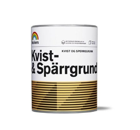 Beckers Kvist- och spärrgrund, 710017529 matt, 1L, Vit, Färg & tapeter