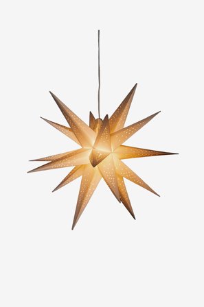 Konstsmide - 3-D Pappersstjärna LED höjd 60 cm - Vit - Adventsstjärnor - Från Homeroom