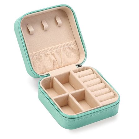 Mini smykke reiseveske, liten smykkeskrin, reise smykkeorganisator, bærbar smykkeoppbevaringsholder