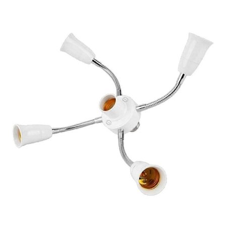 E27 LED Pæresplitteradapter Justerbar Lampeholder Fatningskonverter til Hjemmekontor Udstillinger Lampeholder 5 Hoveder