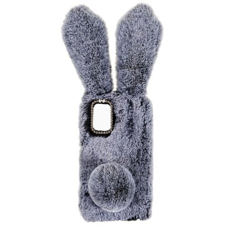 Fluffy Rabbit Nokia G21 skal - Silver/Grå