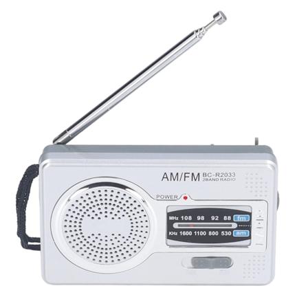 AM FM -radio, paristoiminen, vedenkest v muovi, kannettava radion vastaanotin ulkoilma-viihteeseen (BC-R2033) 0.1
