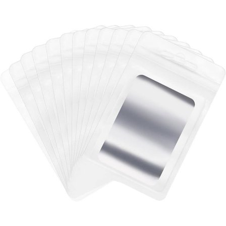200 aluminiums plastposer (Hvit, 8 x 13cm)