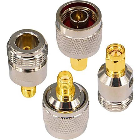 SMA til N Adaptersett 4 Typer Kontakter N Hunn/Hann til SMA Hunn