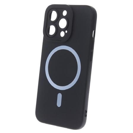 iPhone 15 Pro Max - Magasafe Silicon Slim Mjuk Skal Svart Black