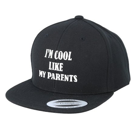 Kiddo Cap - Svart Caps - Kids Cool Like My Parents Black Snapback @ Hatstore