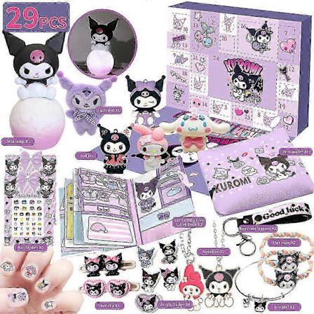 Julekalender 2024 Kuromi My Melody Cinnamoroll Sanrio Leketilbehør Juleteller Kalender Gaver til Barn