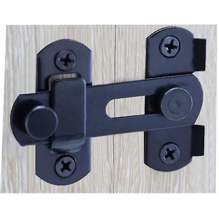 Låge Dør Skrå Streg Antik Lås Dør Lås Kabinet Vinkælder Rustfrit Stål Skab Dør Sort