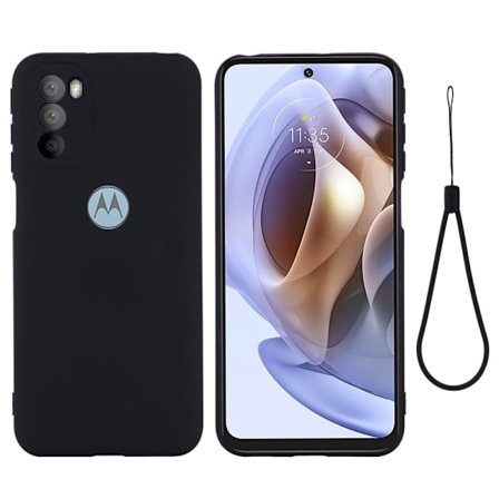 Matt Motorola Moto G41 / Motorola Moto G31 skal av flytande silikon - Svart