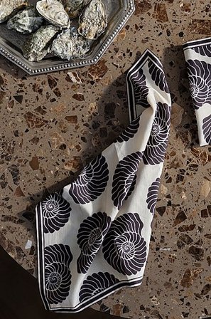 Jotex - Serwetka 2-szt czarny/beż - SHELLY - Kup Serwetki firmy Jotex