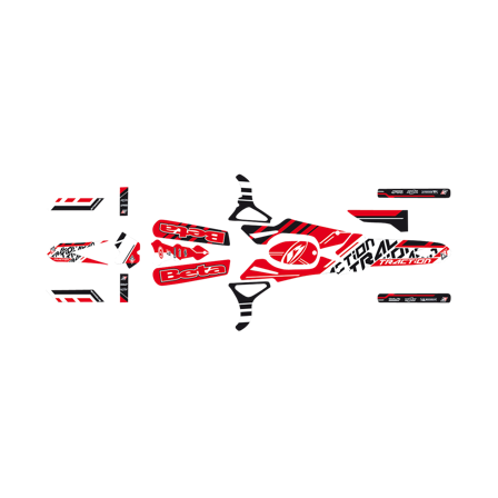 Blackbird Traction Decal Kit Black-Red - KTM 250 SX-F 2007-2010