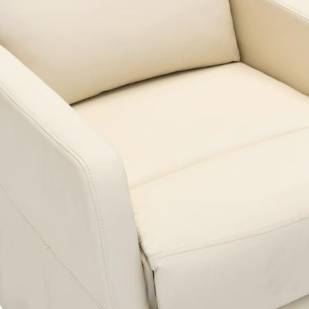 Vidaxl Reclinerfåtölj Gräddvit Konstläder Vit
