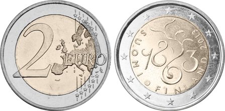 Finland 2013 - Folketingets 150 års jubilæum - 2 euro mønt