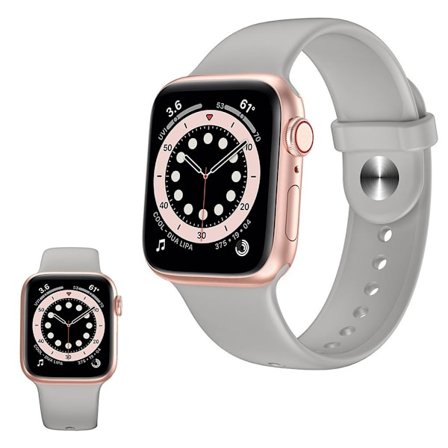 Simple silicone watch strap for Apple Watch Series 6 / 5 44mm - Grey