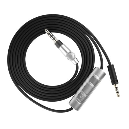 Hörselkabel for Sennheiser Momentum Erstatningslydkabel for Android iPhone (svart)