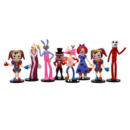 Fantastiske Digitale Sirkusfigurer Sett Samlinger Skrekk Tegneserie Filmkarakterer Modellleker For Fans Barnebursdag Dekorasjon