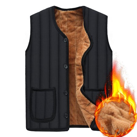 Miesten Talvi Lämmin Sherpa-Fleece Vuorattu Liivi