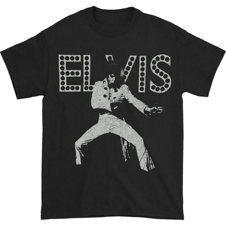 Elvis Presley Dance In Lights Vanlig T-shirt för män M