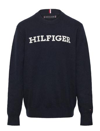 Monotype Regular Sweater Tops Sweatshirts & Hoodies Sweatshirts Navy Tommy Hilfiger
