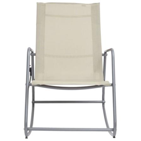 Vidaxl Gungstol För Trädgården Gräddvit 95x54x85 Cm Textilen Creme