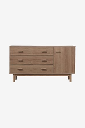 Loft24 - Sideboard 1 ovi 3 laatikkoa Melanie - Ruskea - Lipastot - - Homeroom