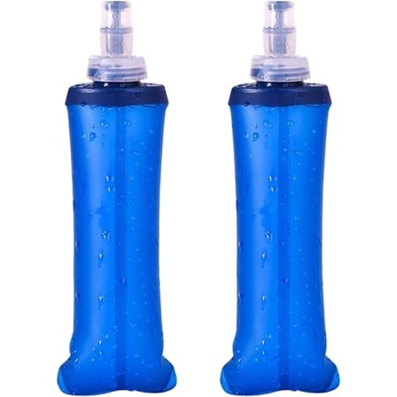 2 st Mjuka Flaskor 250ml, TPU Vikbara Vattenflaskor för Löpning, Hydreringsflaska för Utomhussporter, Mjuk Vikbar Vattenflaska