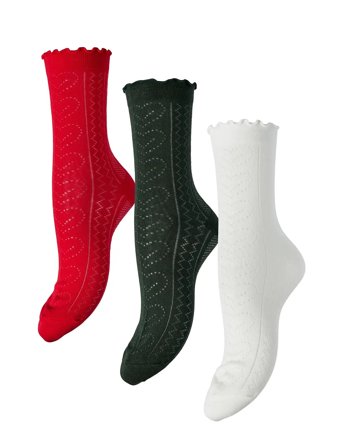 Pieces | Pcjara Pointelle Socks 3 Pack Mpa | ONE SIZE