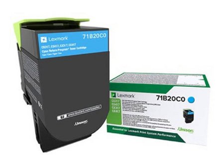 Lexmark Toner 71B20C0 Cyan - Lyreco - Toner och bläck > Tonerkassetter > Toner Lexmark